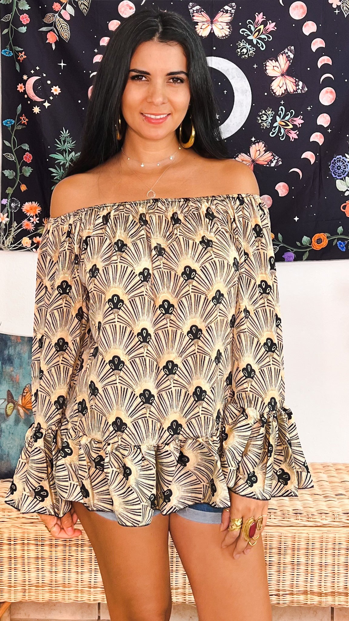 Hippie Off The Shoulder Top