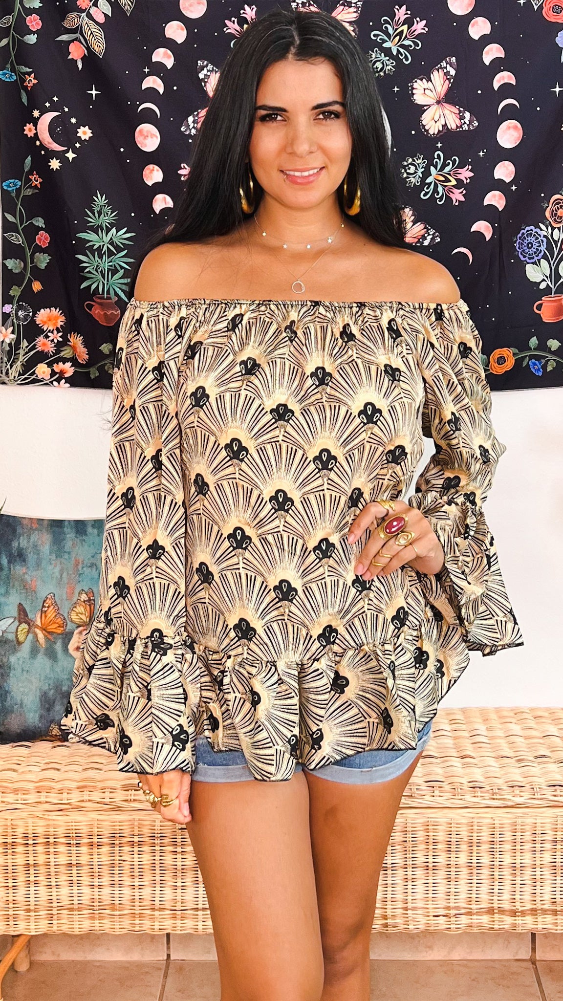 Hippie Off The Shoulder Top