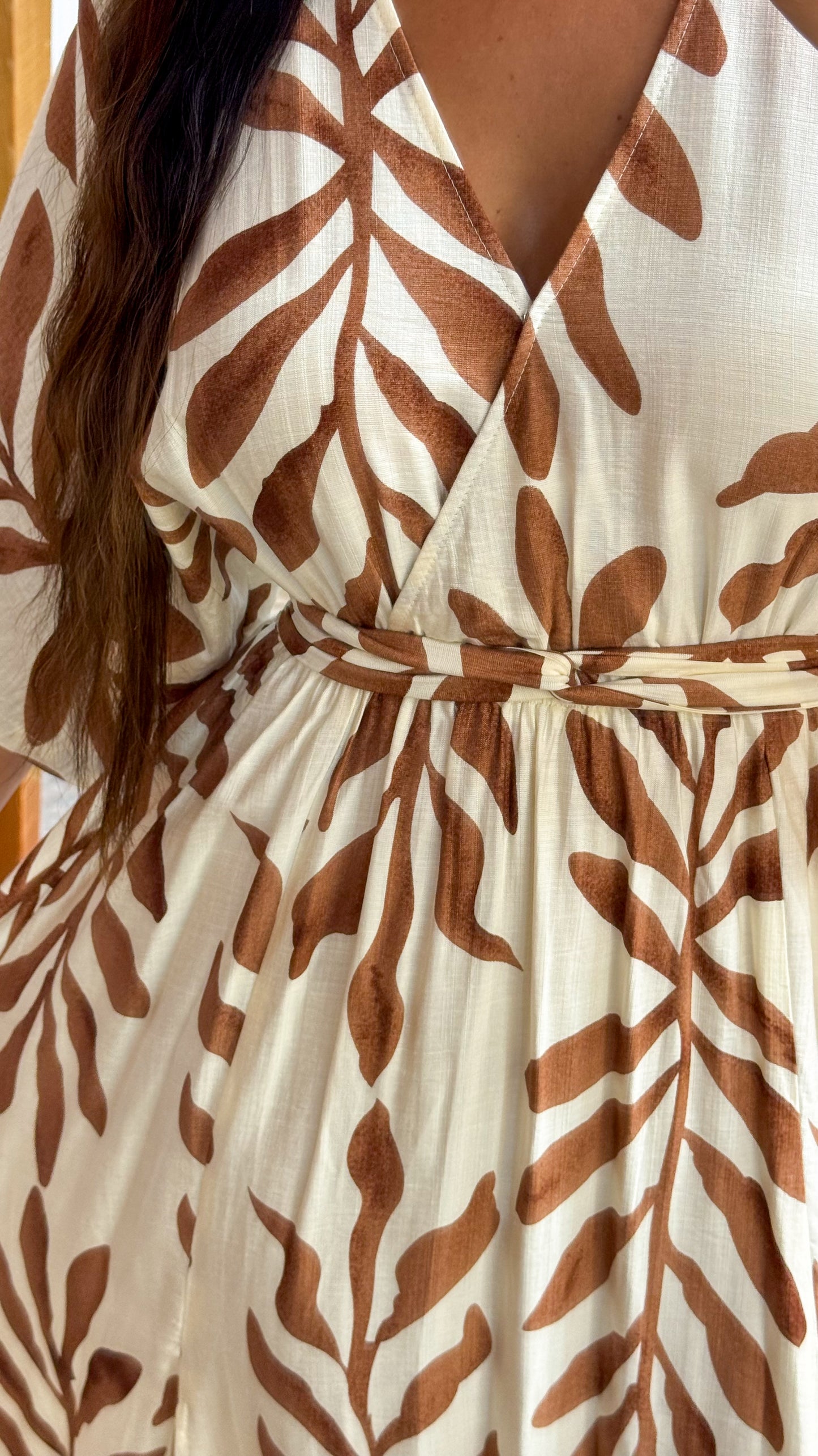 Delilah Maxi Dress-Brown