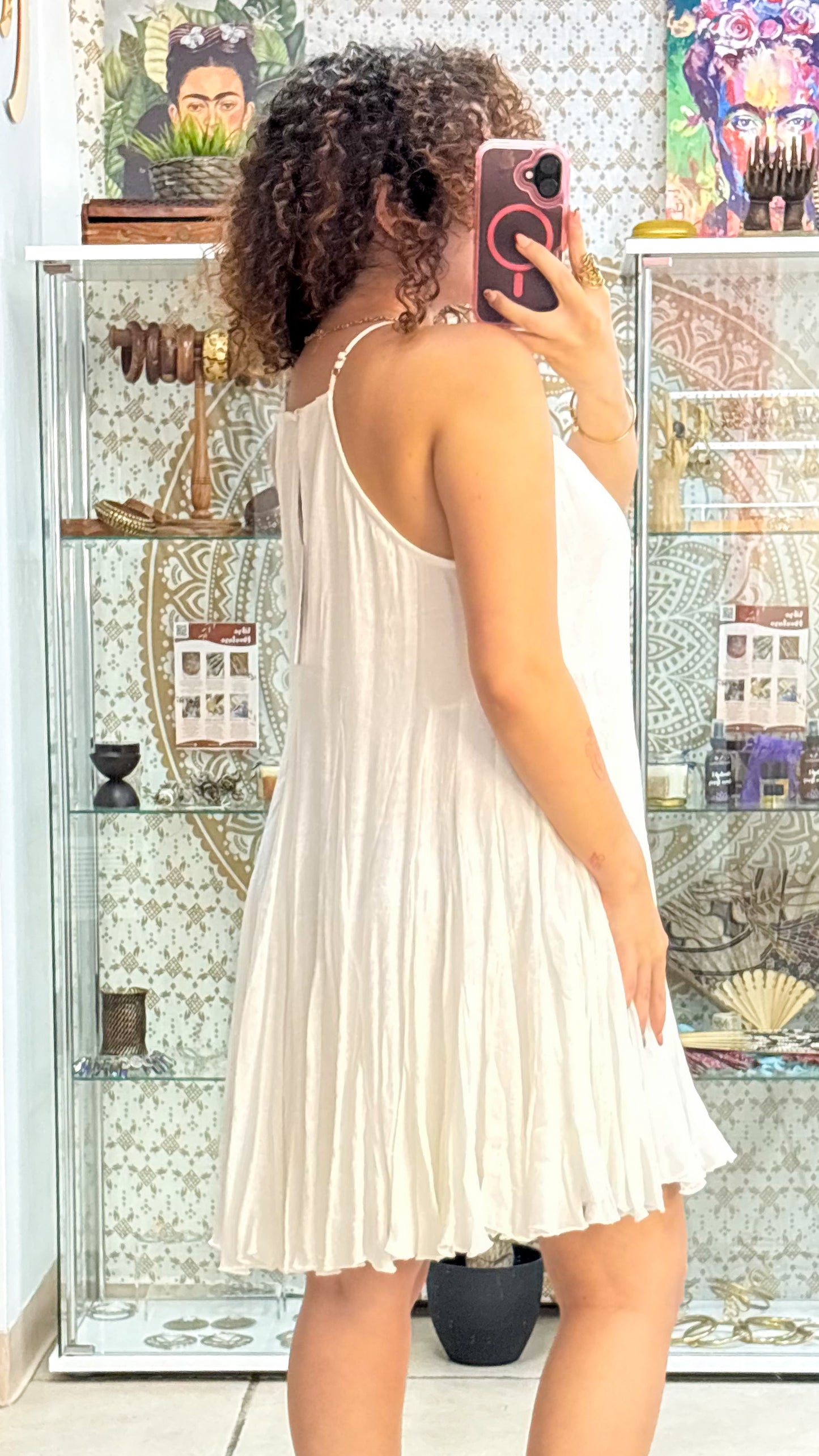 Makayla Short Dress- White