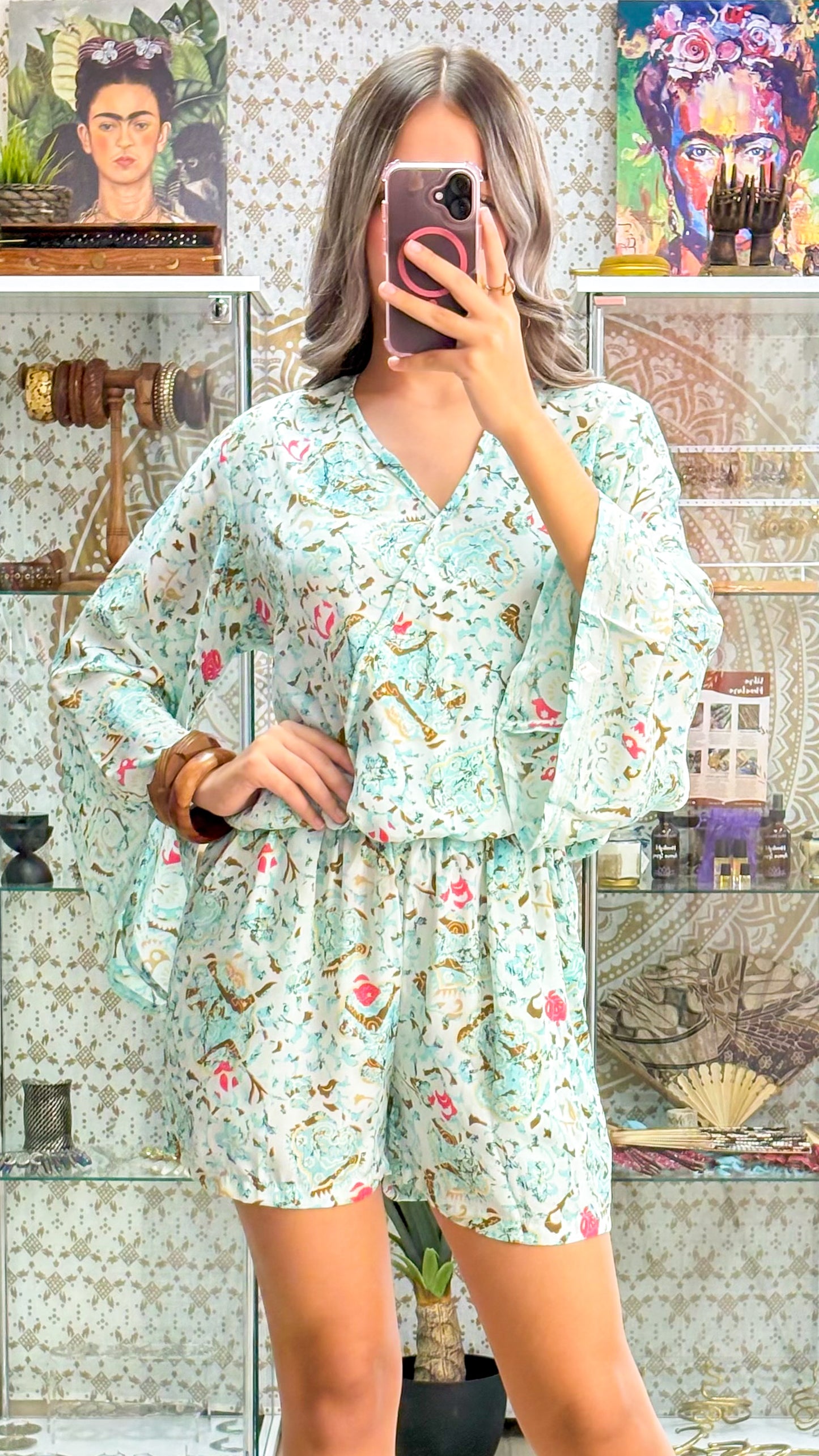 Nalani Romper-Turquesa