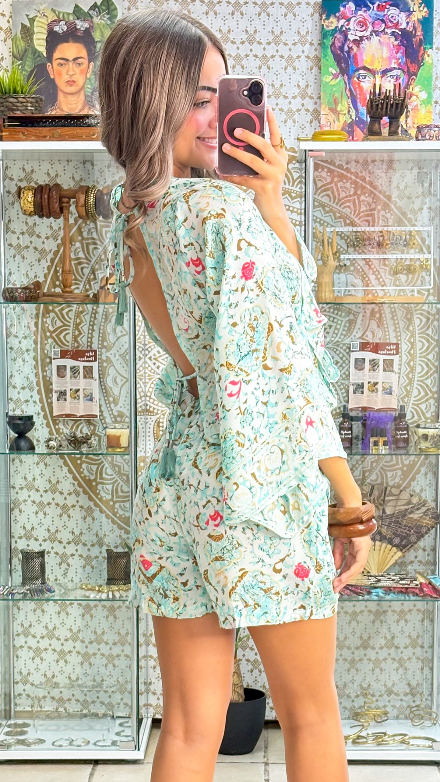 Nalani Romper-Turquesa