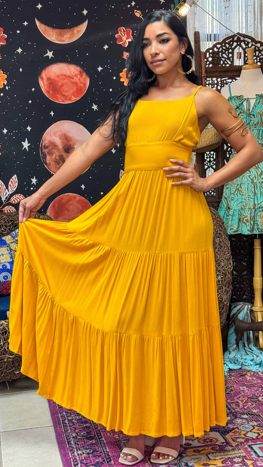 Zander Maxi Dress-Mustard