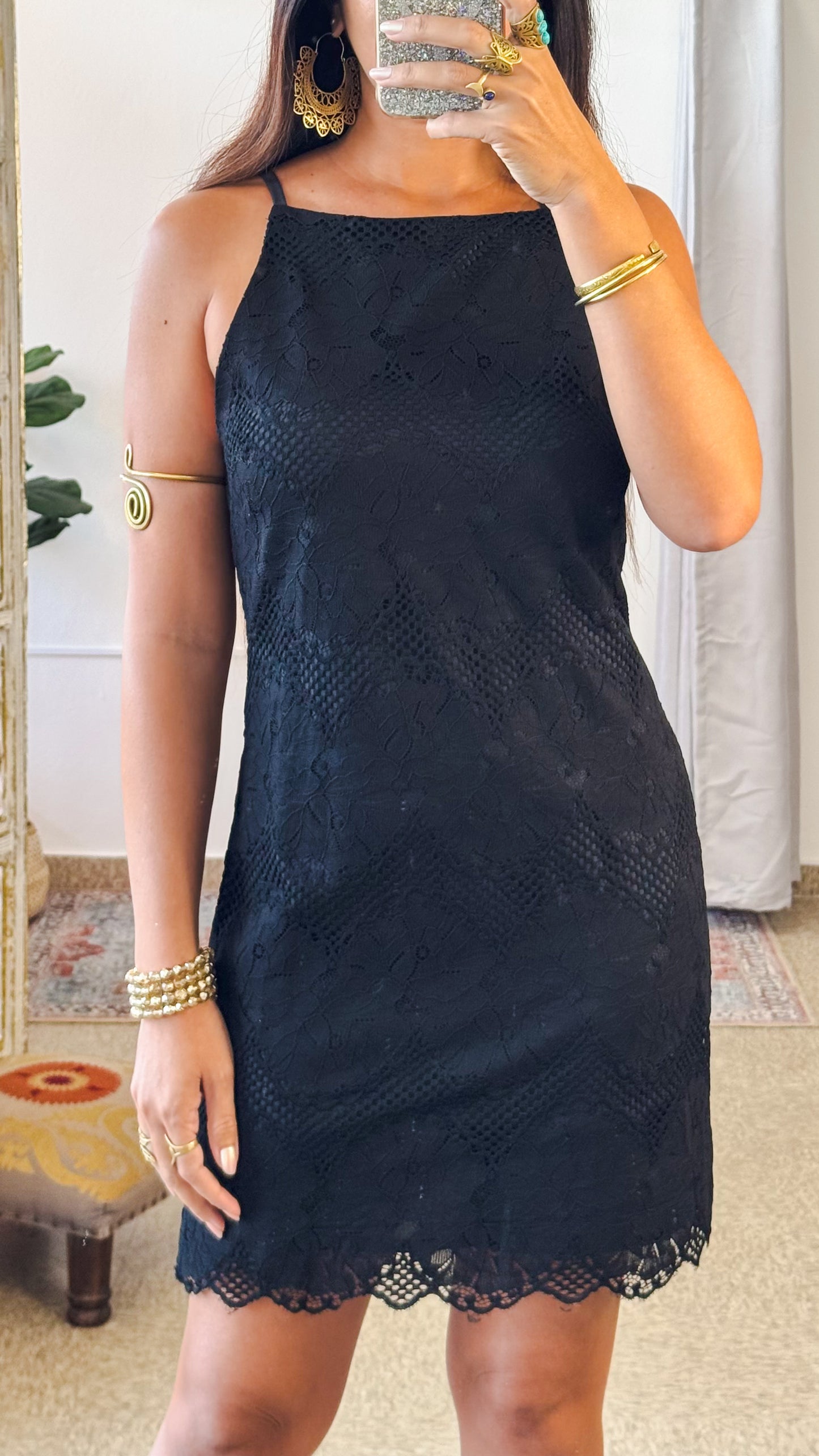 Leilani Short Dress-Black