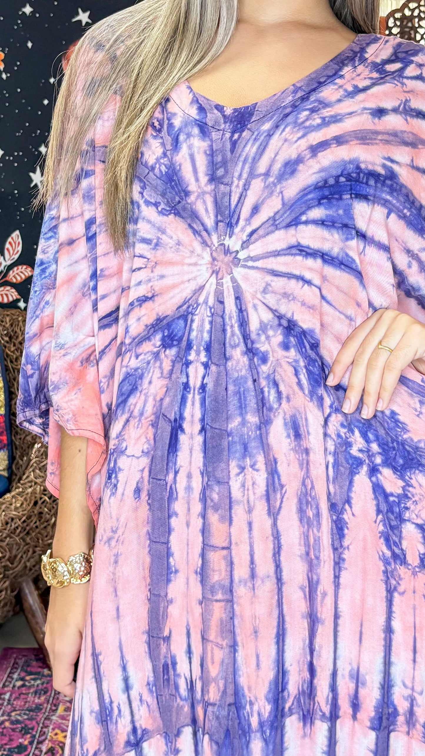 Noa Kaftan Dress-Pink