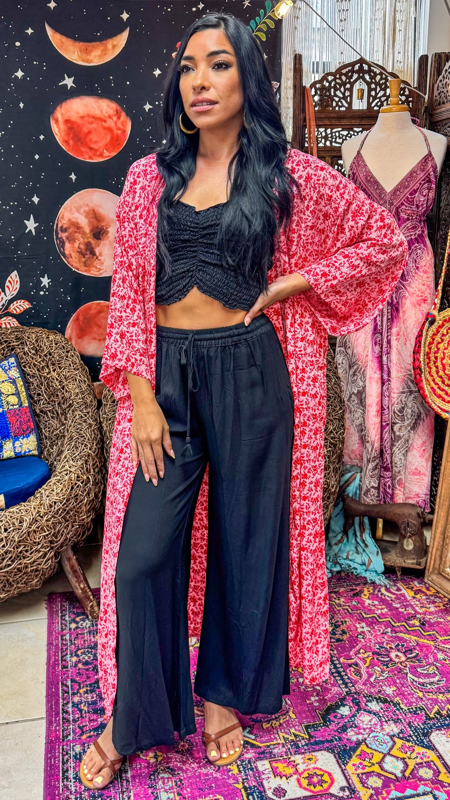 Boho Long Kimono
