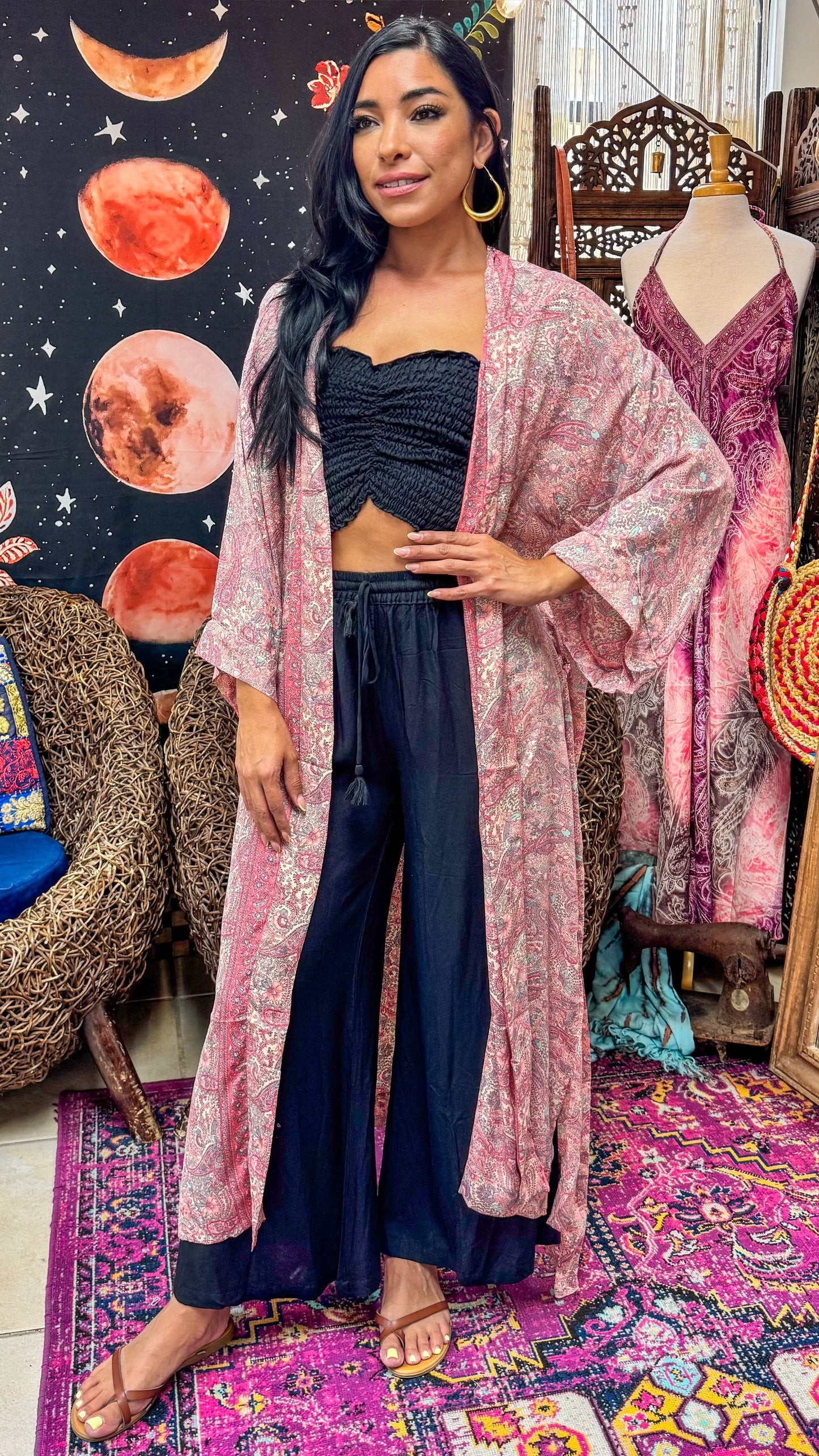 Boho Long Kimono