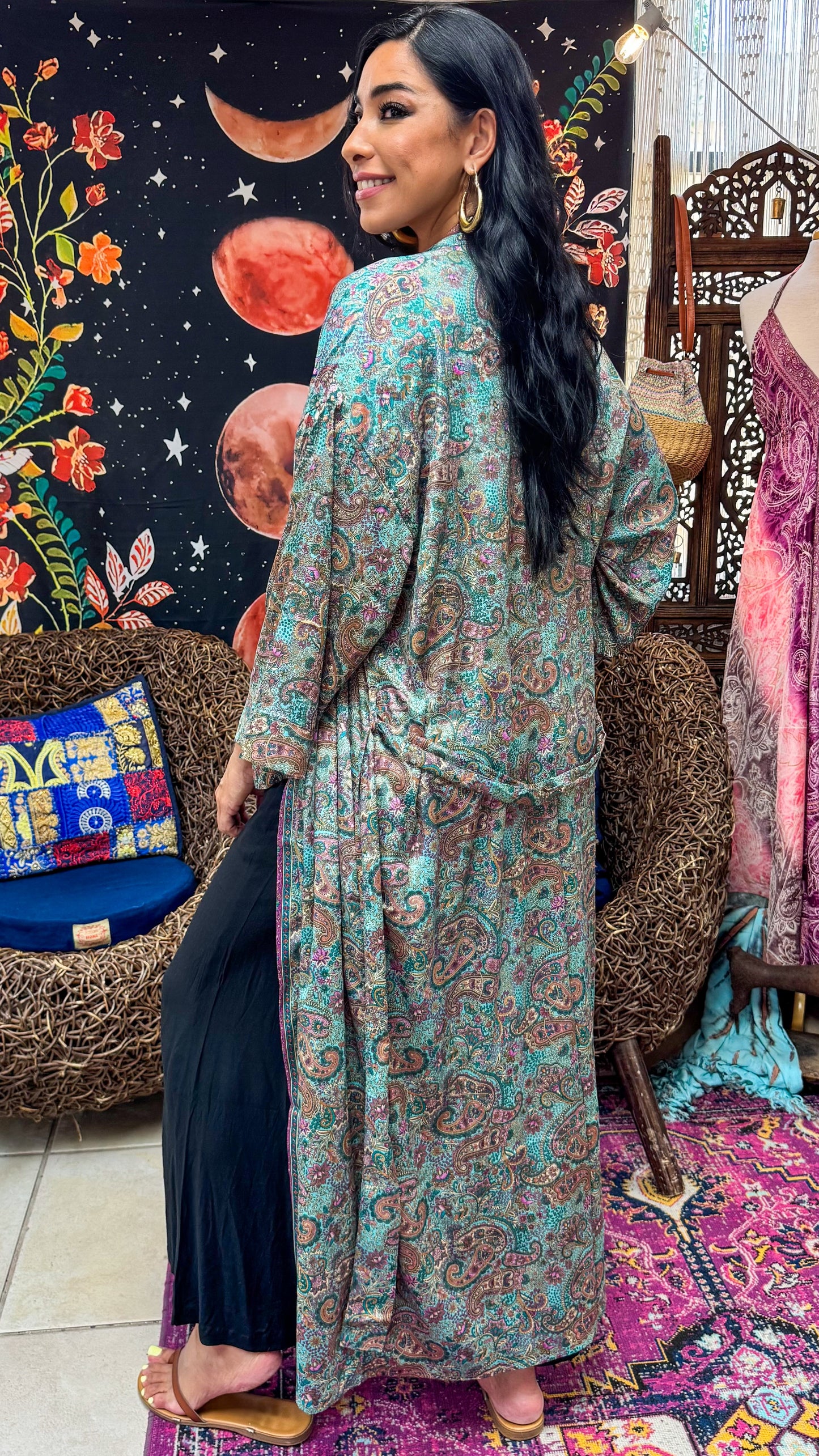 Boho Long Kimono