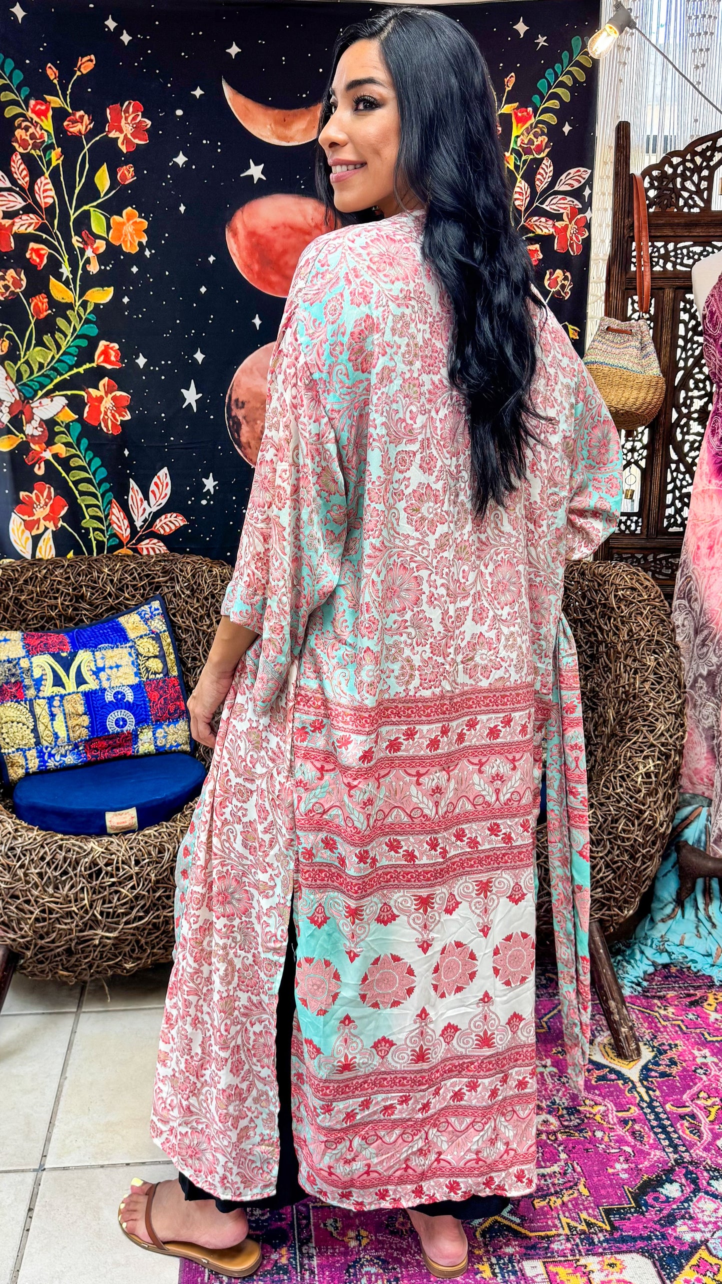 Boho Long Kimono