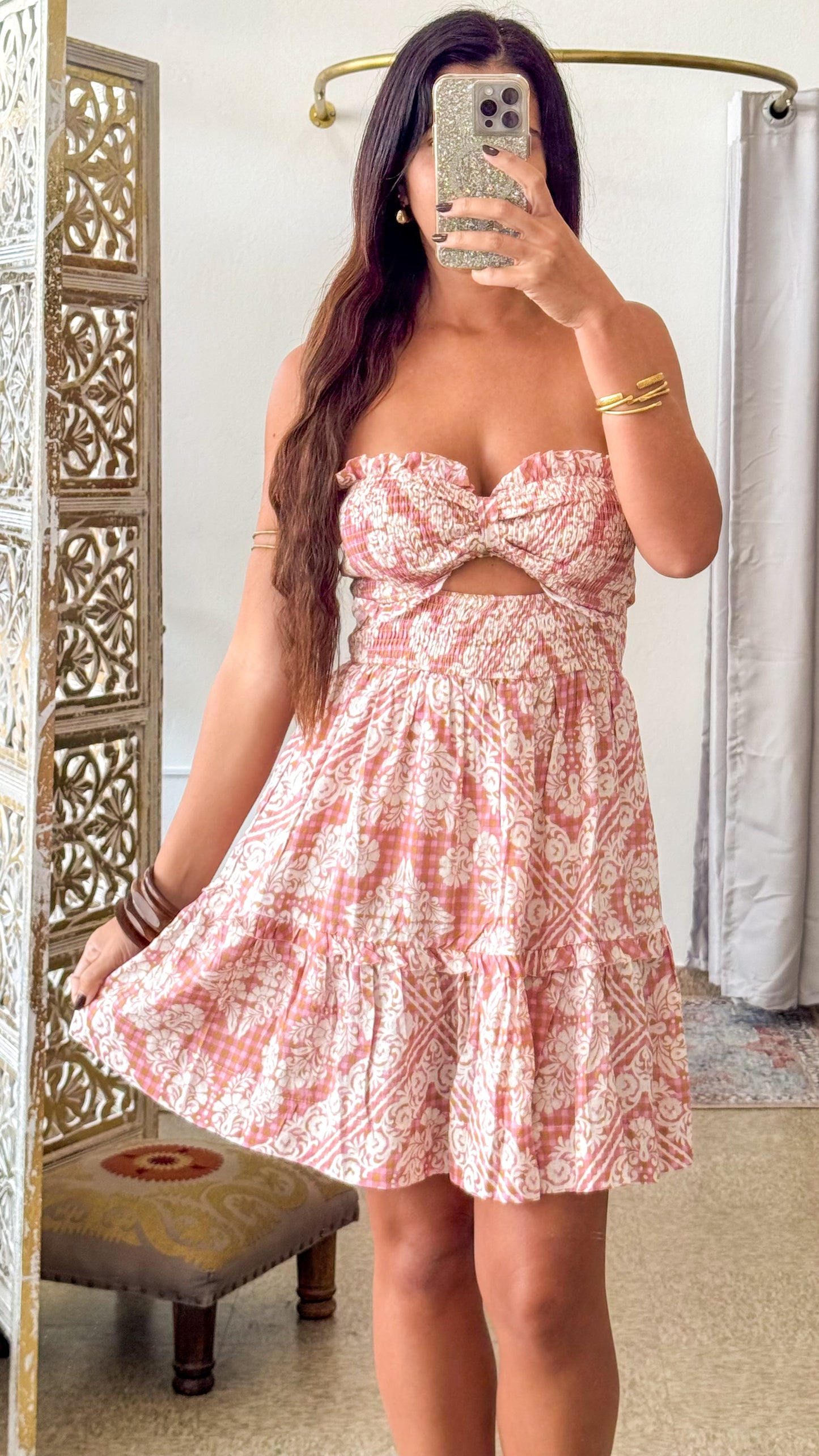 Aine Short Dress- Pink