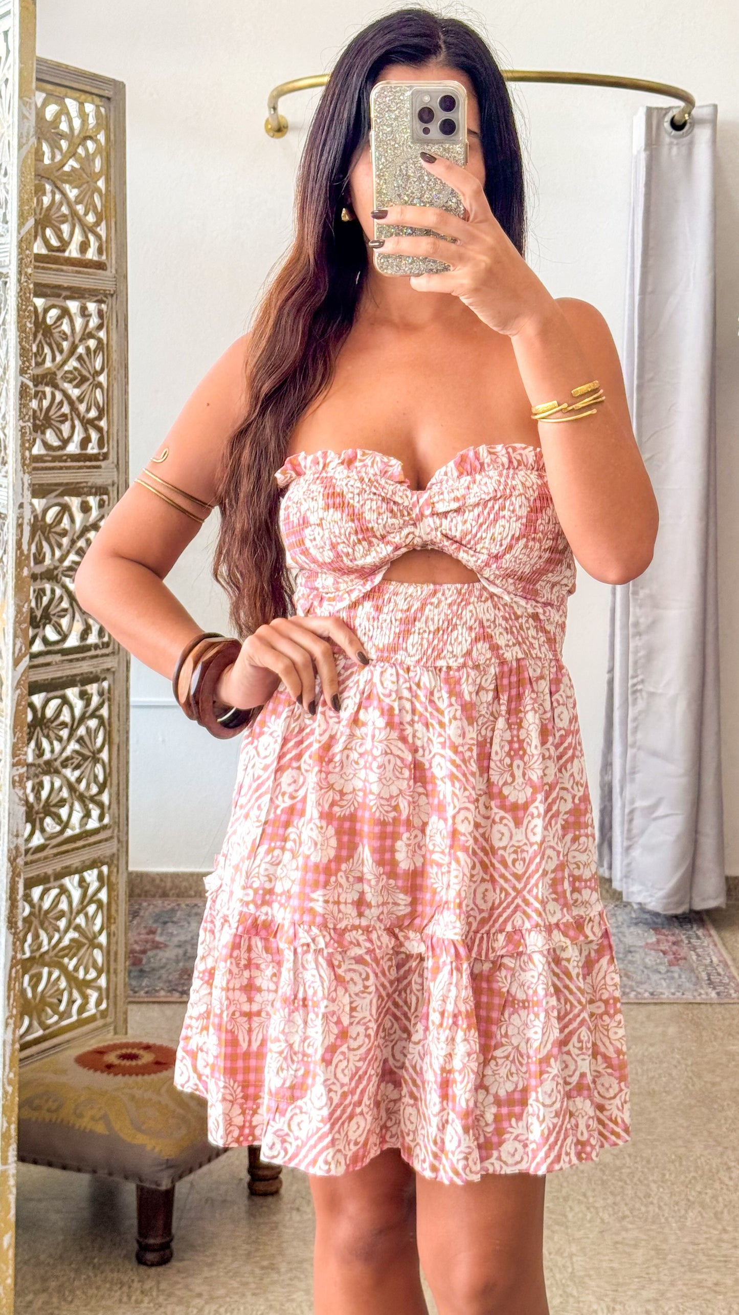 Aine Short Dress- Pink