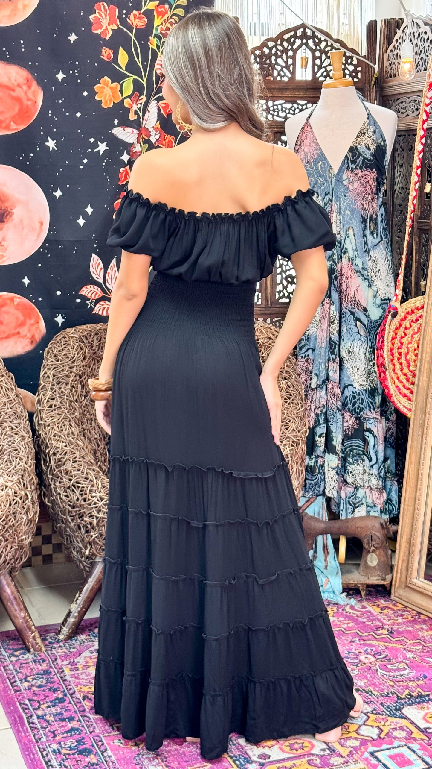 Anna Maxi Dress- Black
