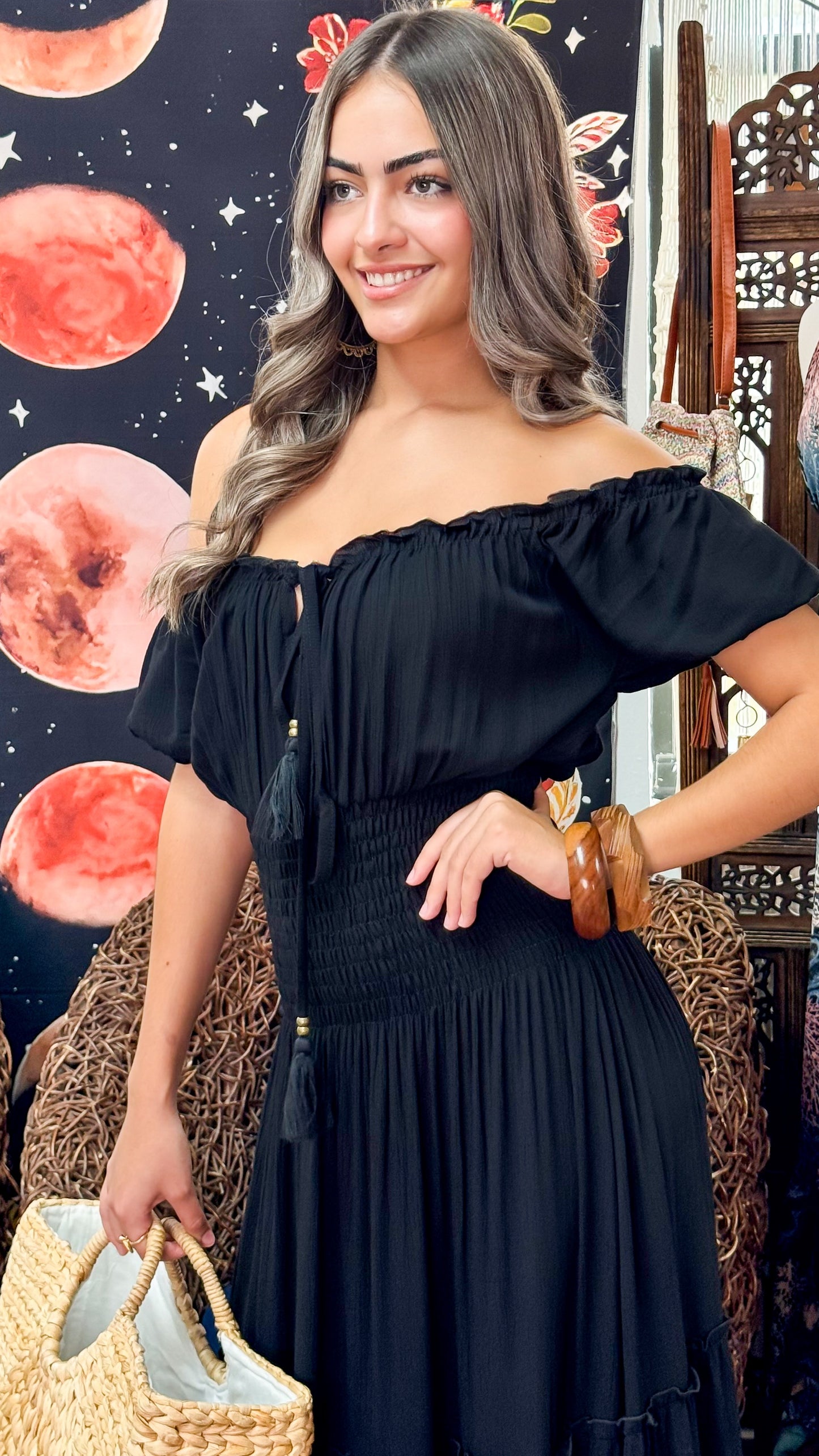 Anna Maxi Dress- Black
