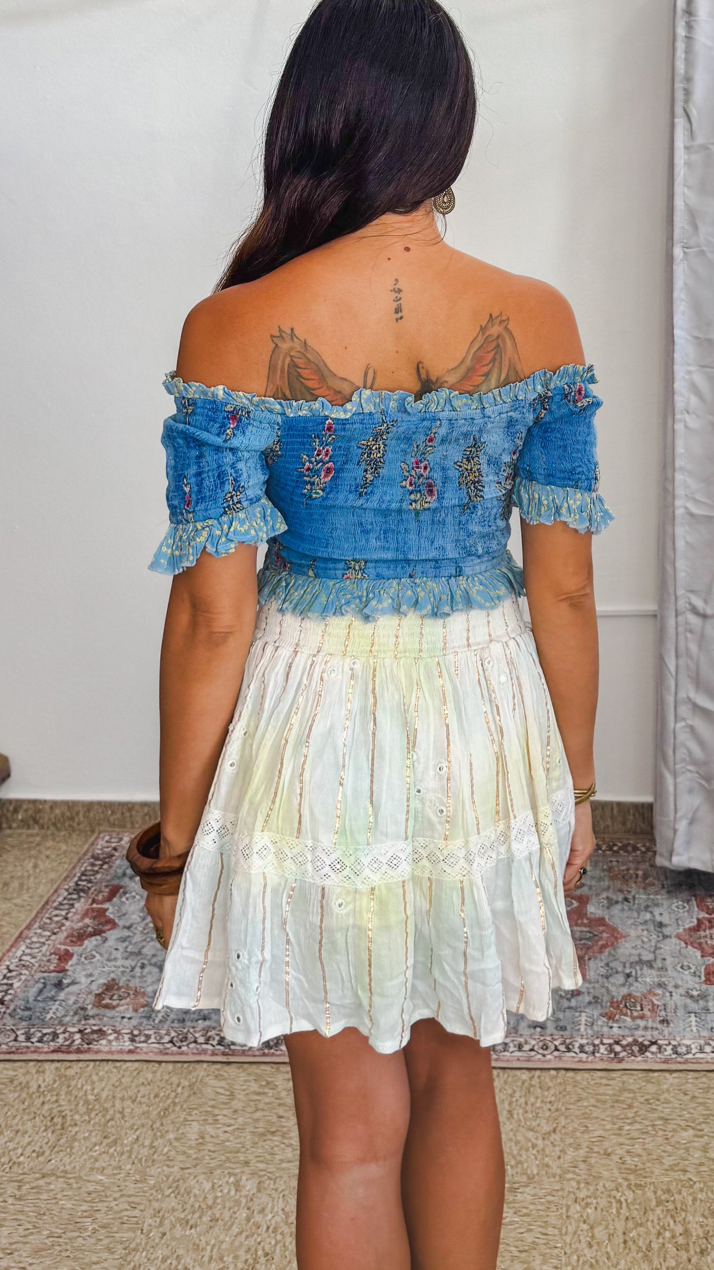 Blue Bloom Top