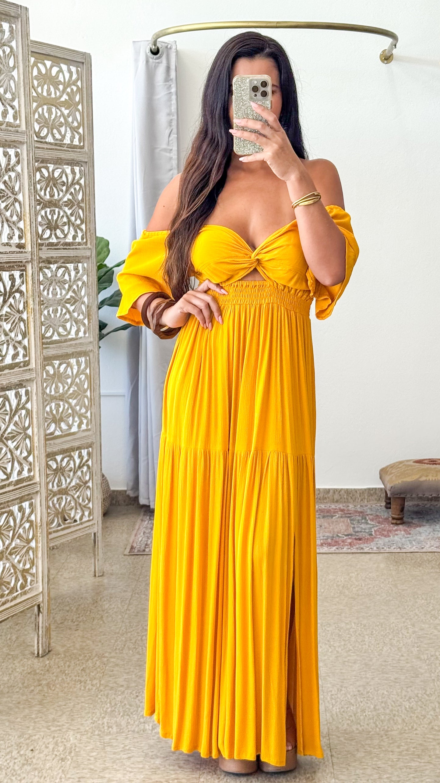 Bohemo Dress-Yellow