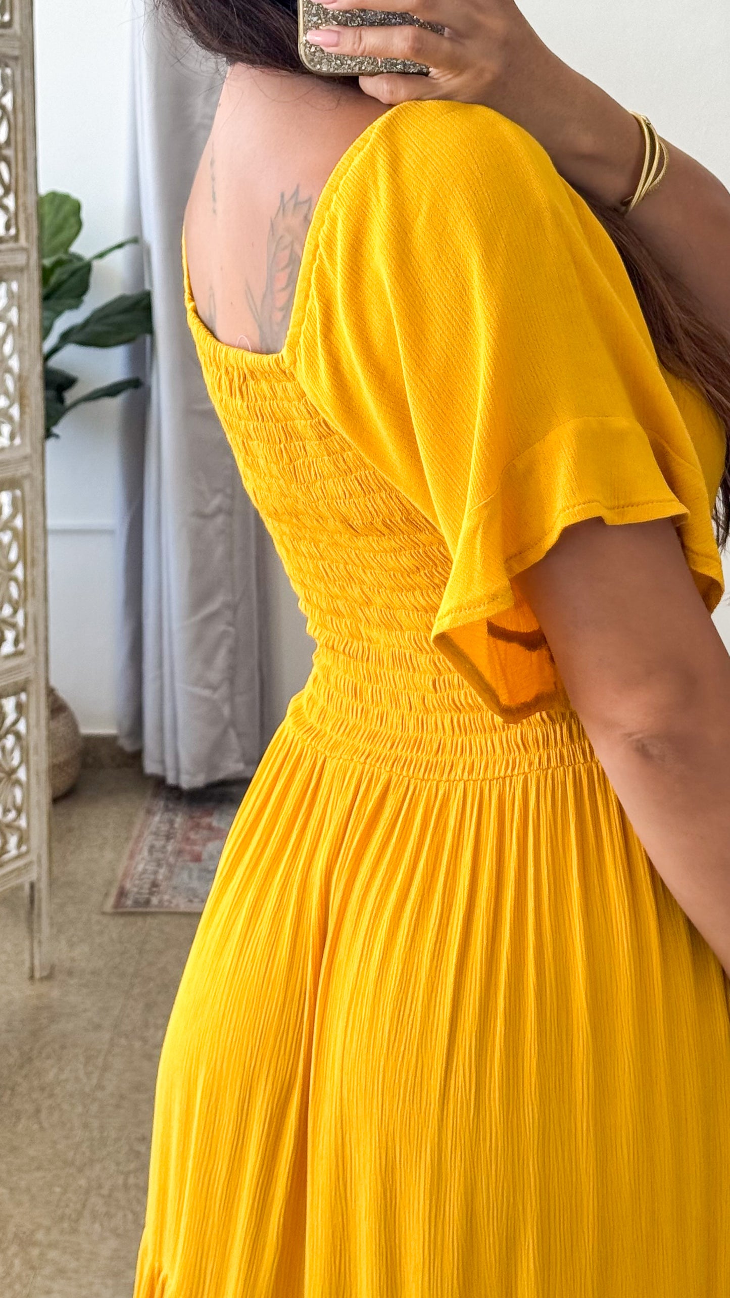 Bohemo Dress-Yellow