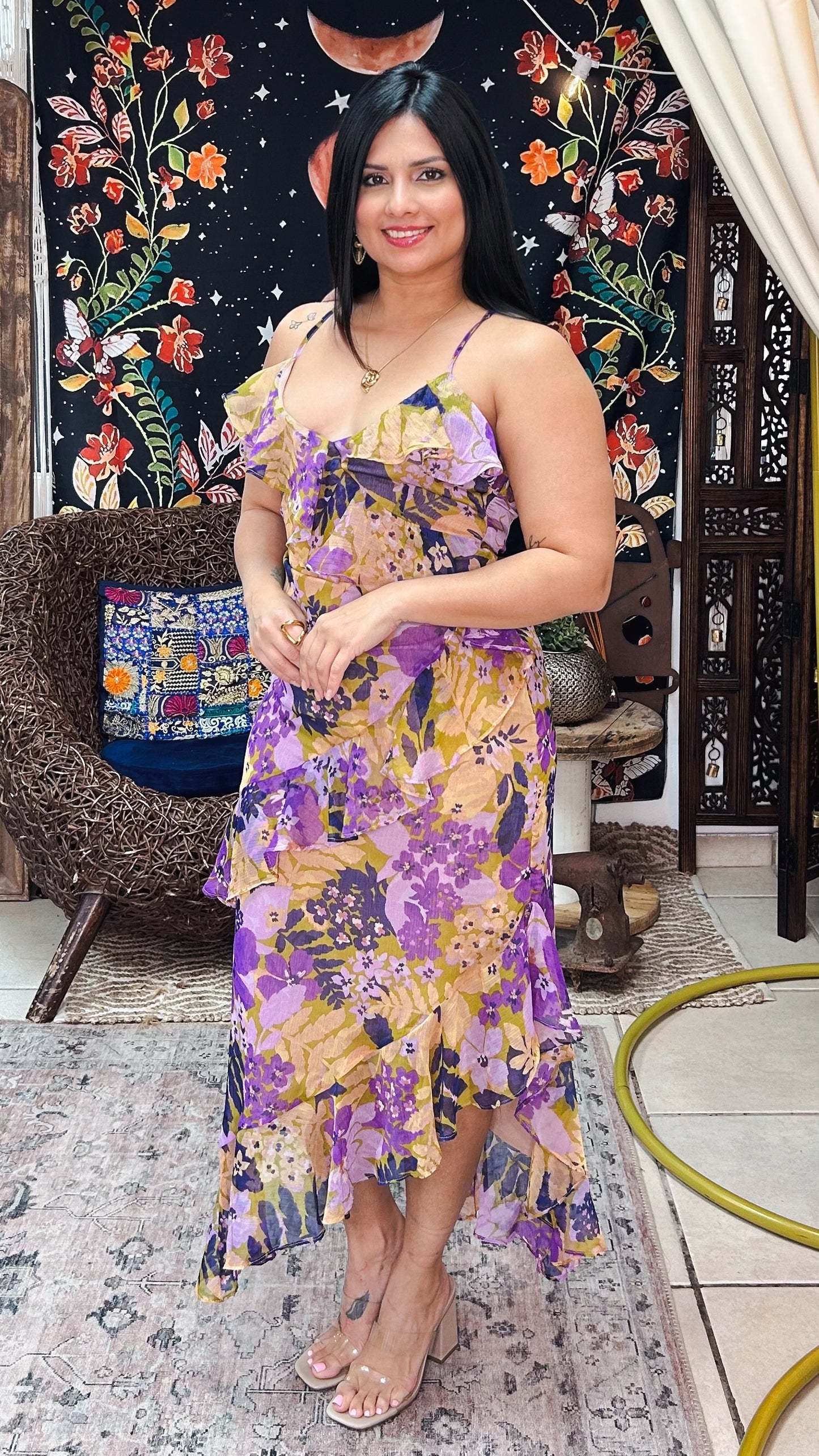 Dalia Asymmetrical Violet Dress