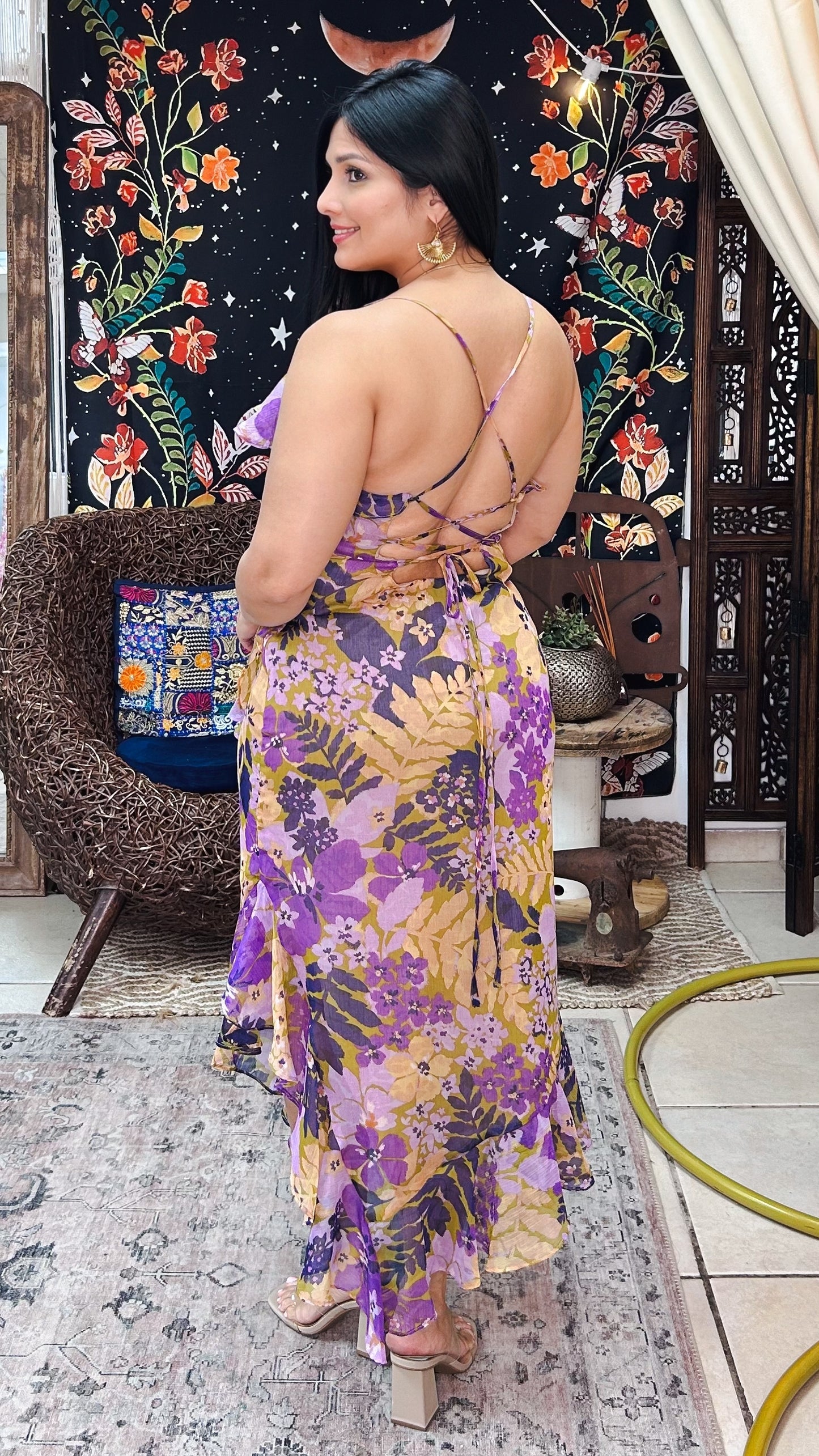 Dalia Asymmetrical Violet Dress