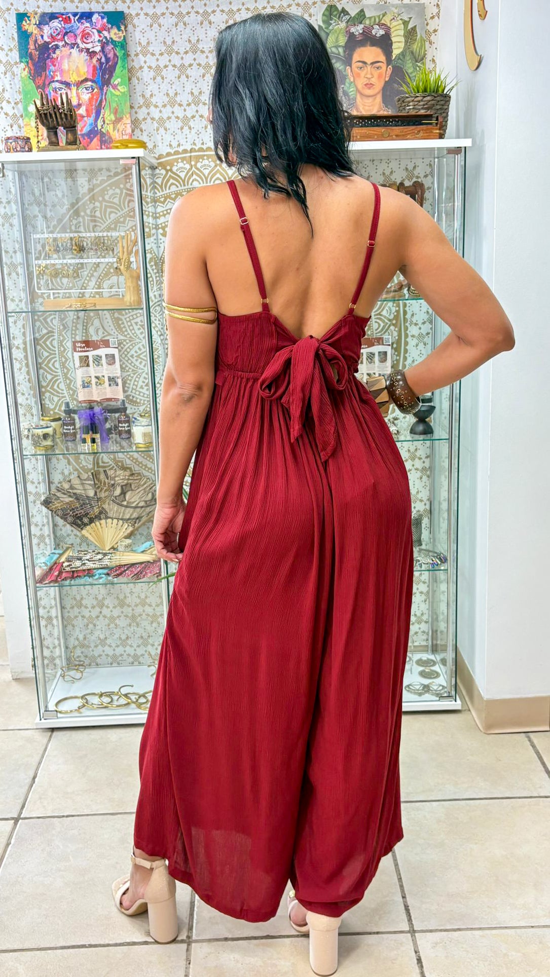 Sencia Jumpsuit- Burgundy