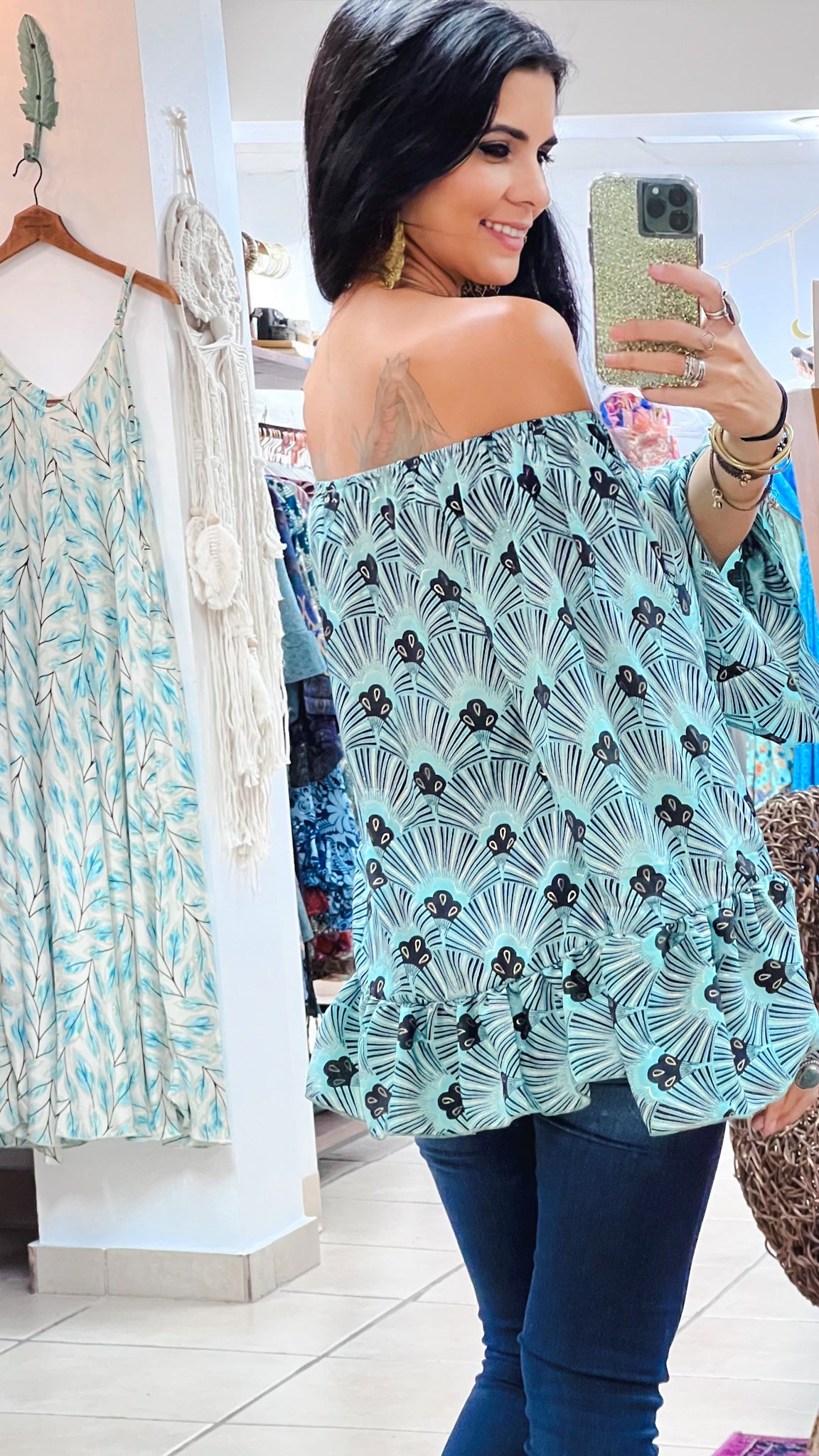 Hippie Off The Shoulder Top