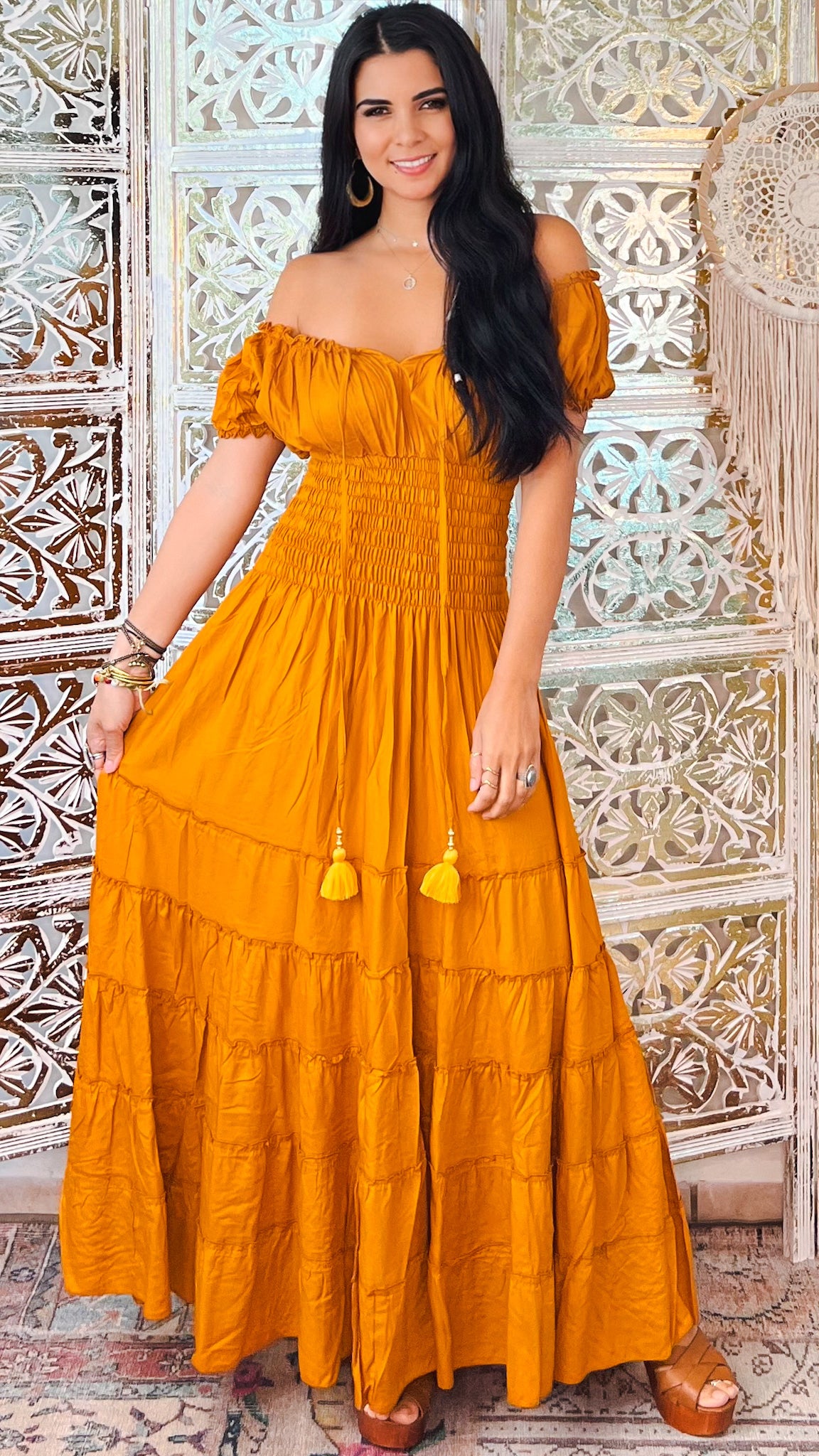 Anna Solid Maxi Dress