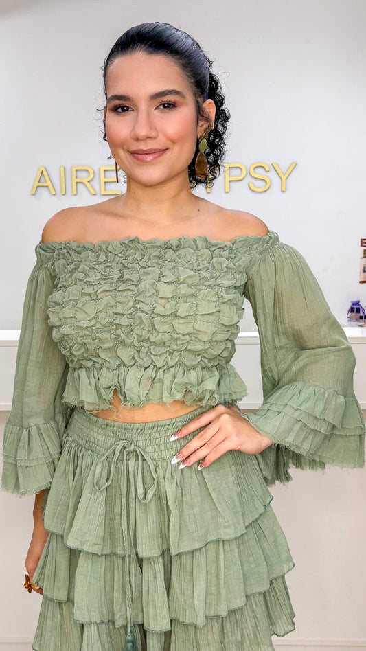 Caroline Top- Sage Green