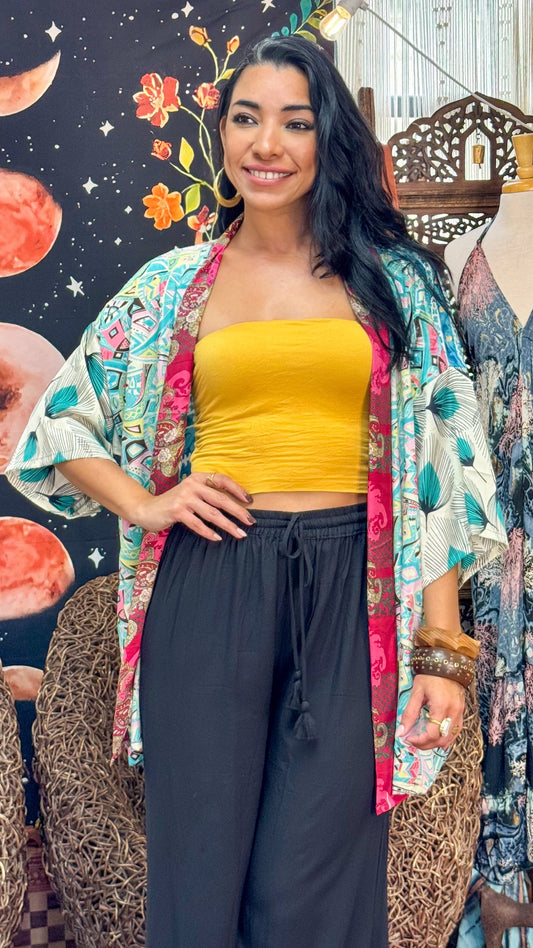 Boho Short Kimono