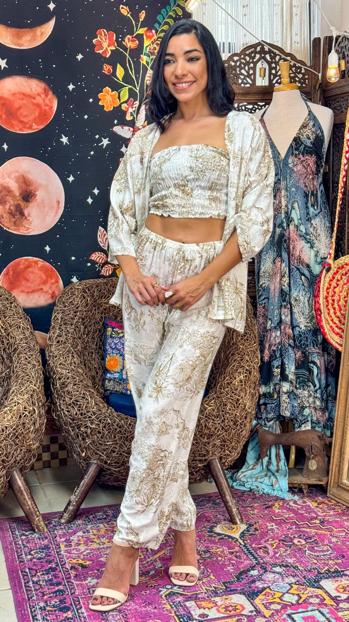 Aroah Top & Pant Set- Tan