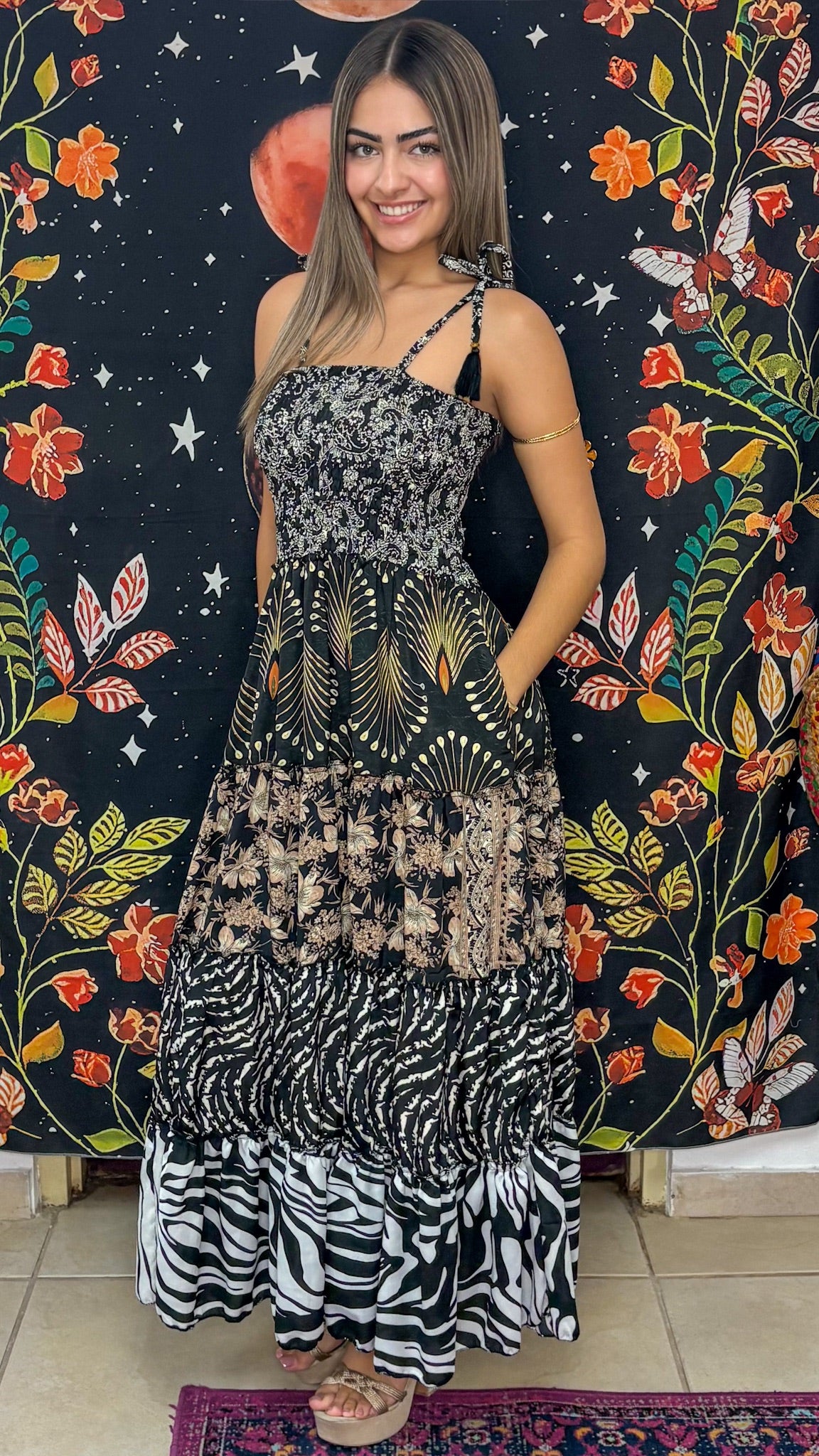 Bella Patchwork Maxi Dress