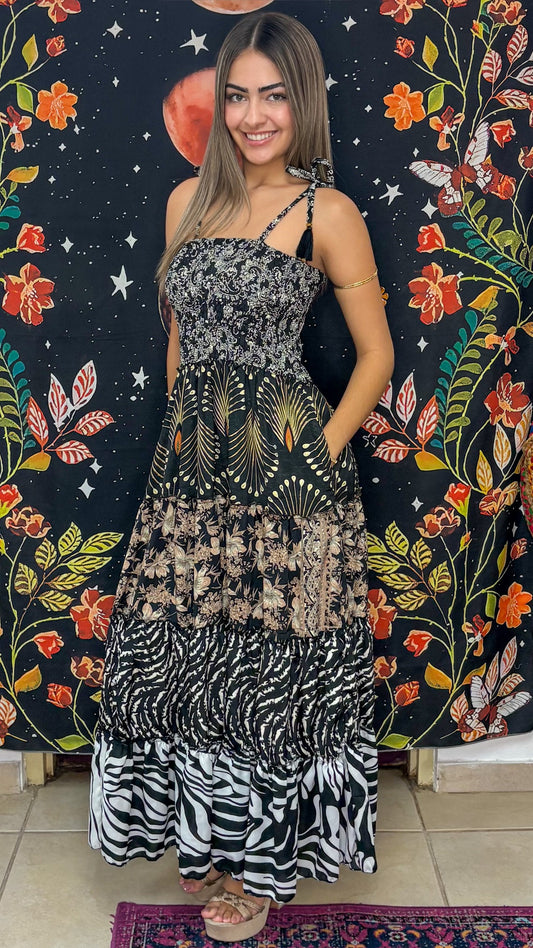 Bella Patchwork Maxi Dress