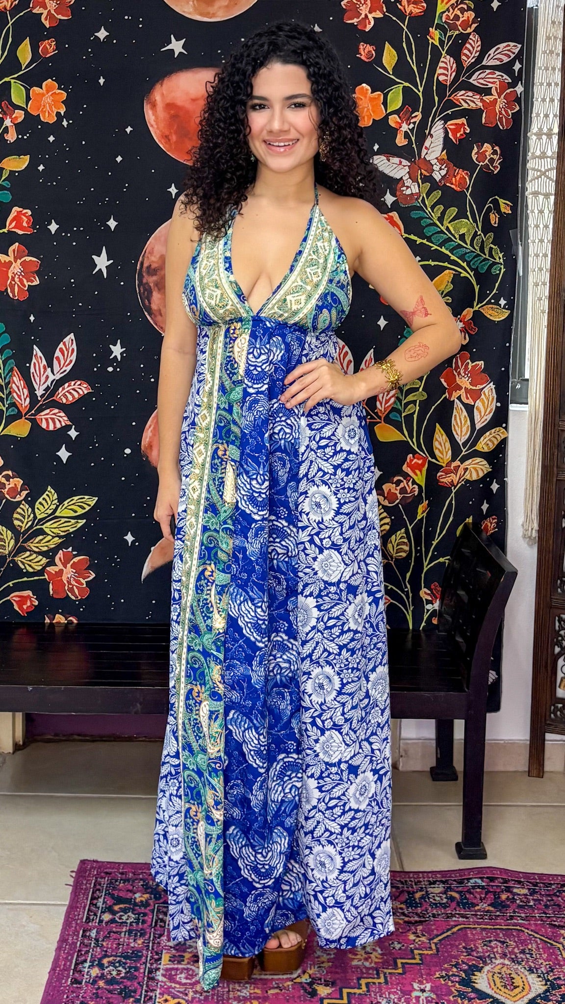 Boho Back Patchwork Dress