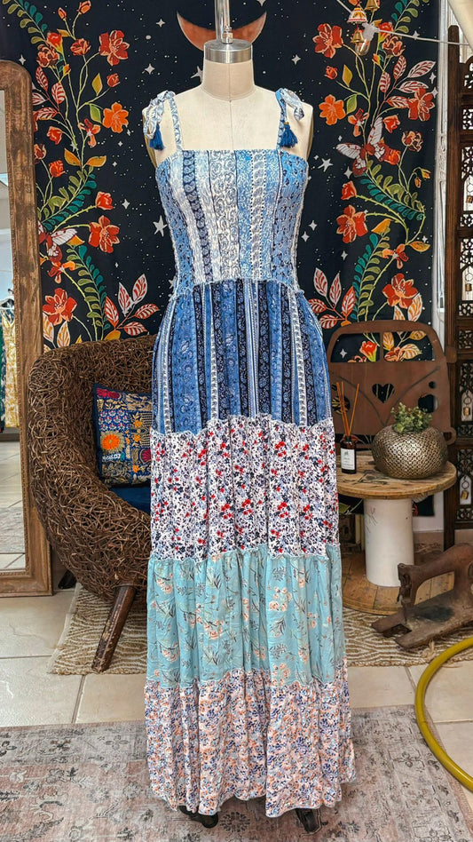 Bella Patchwork Maxi Dress