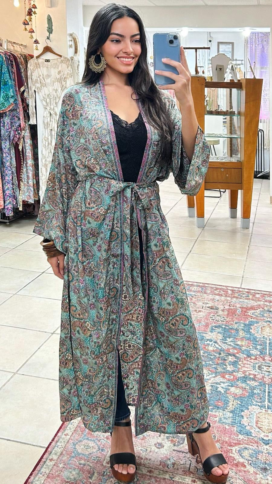Boho Long Kimono