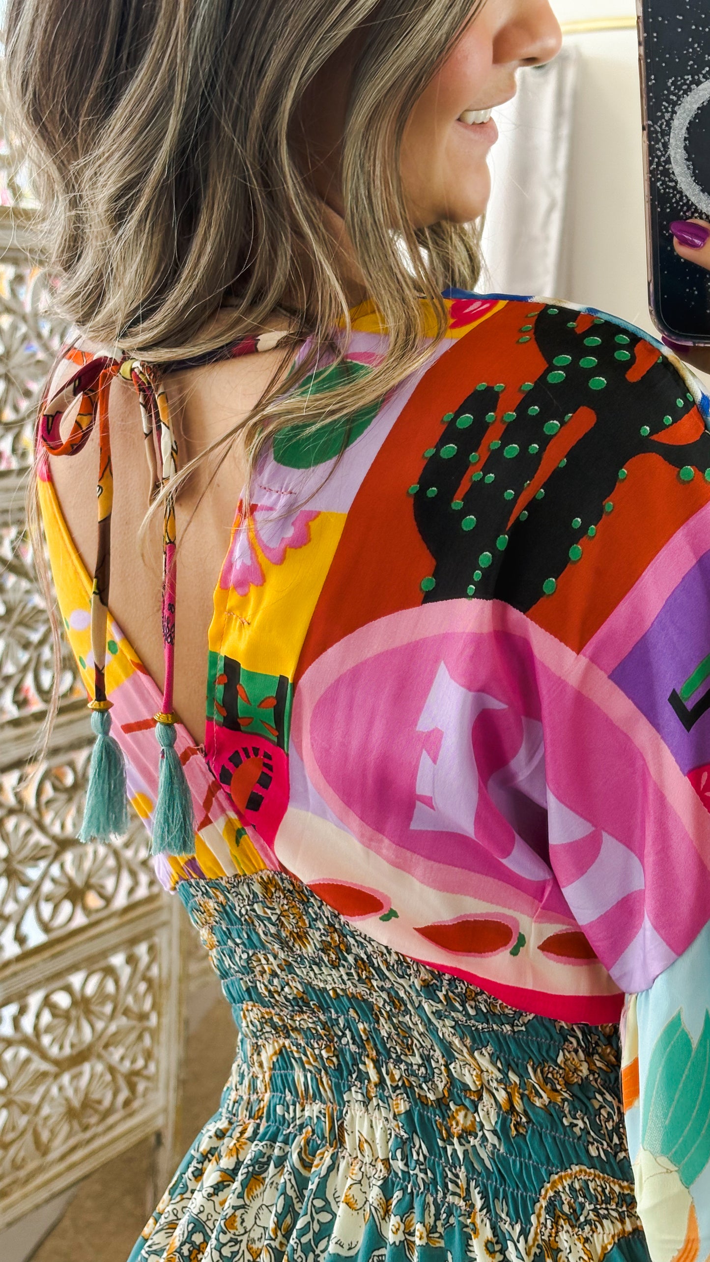 Ahvi Patchwork Maxi Dress