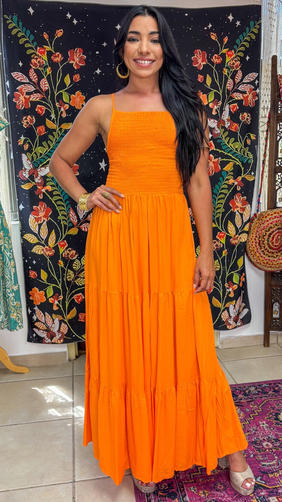Damage Aimar Dress-Orange
