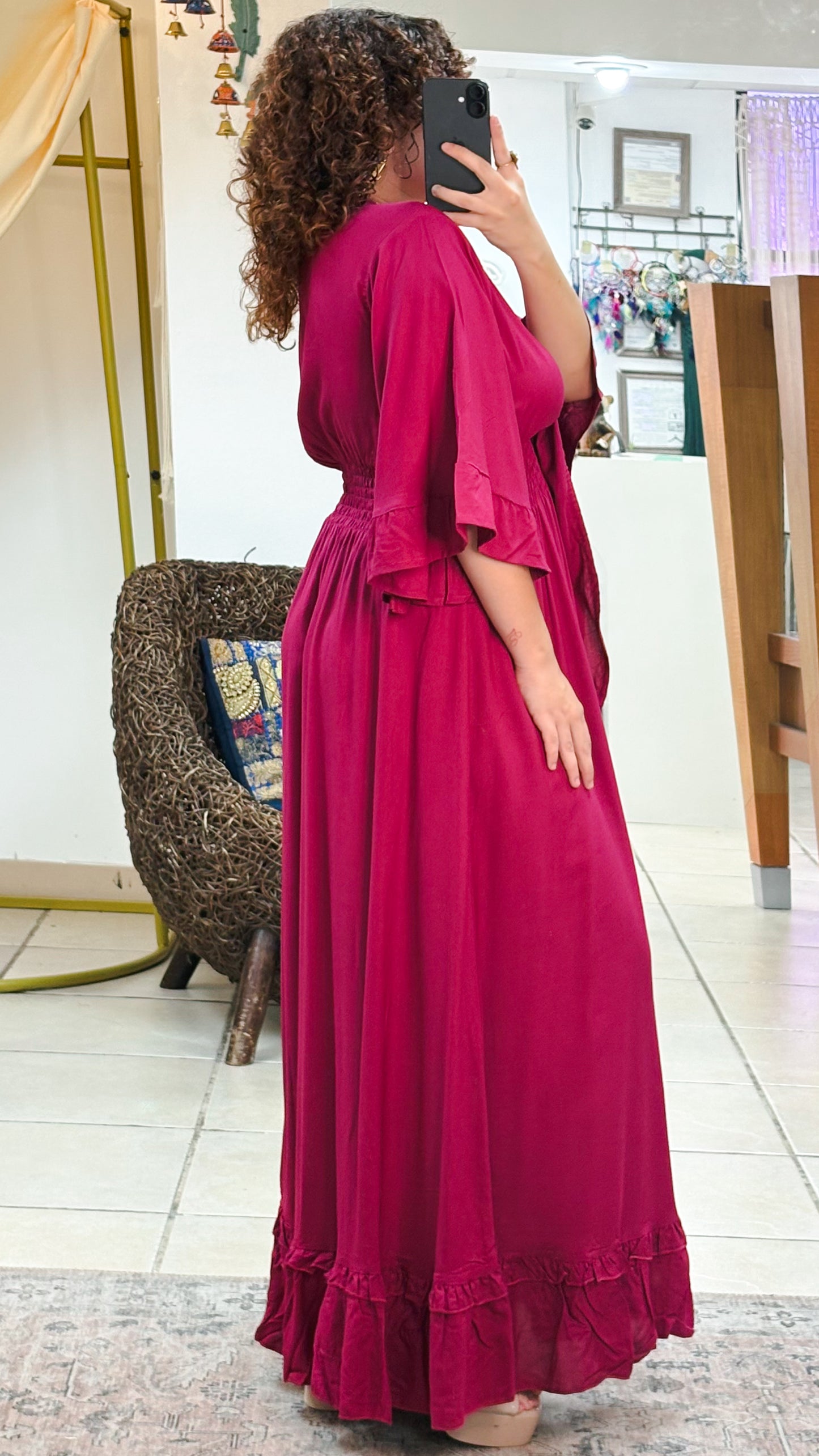 Nomad Maxi  Dress-Magenta