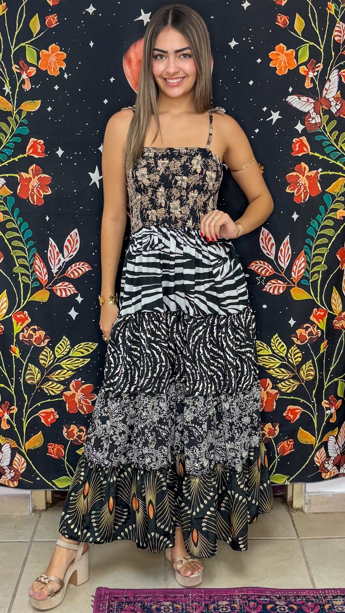 Bella Patchwork Maxi Dress