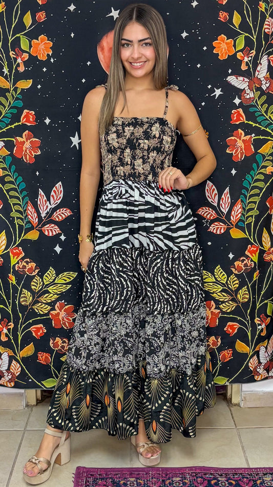 Bella Patchwork Maxi Dress