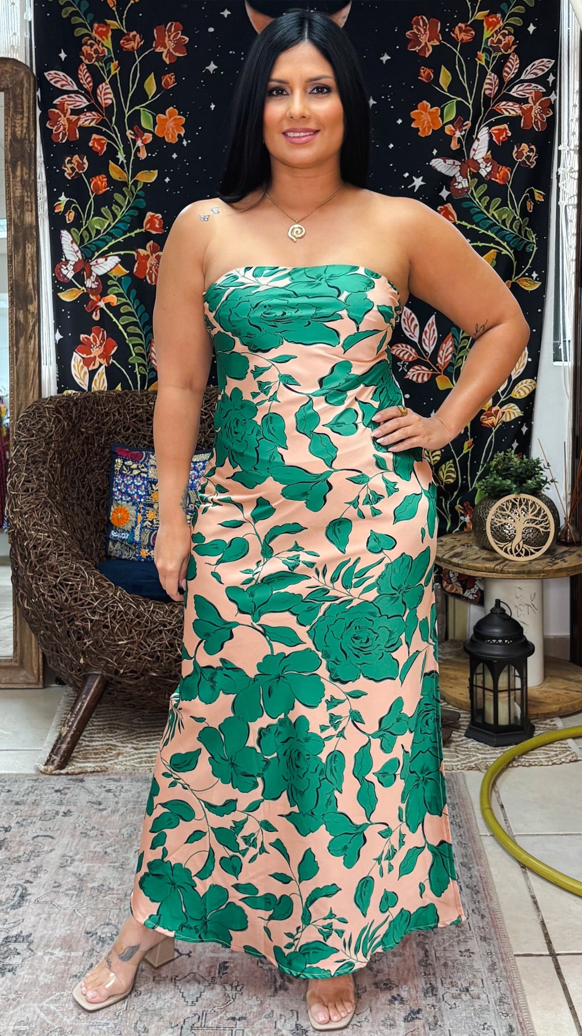 Florencia Maxi Dress-Green