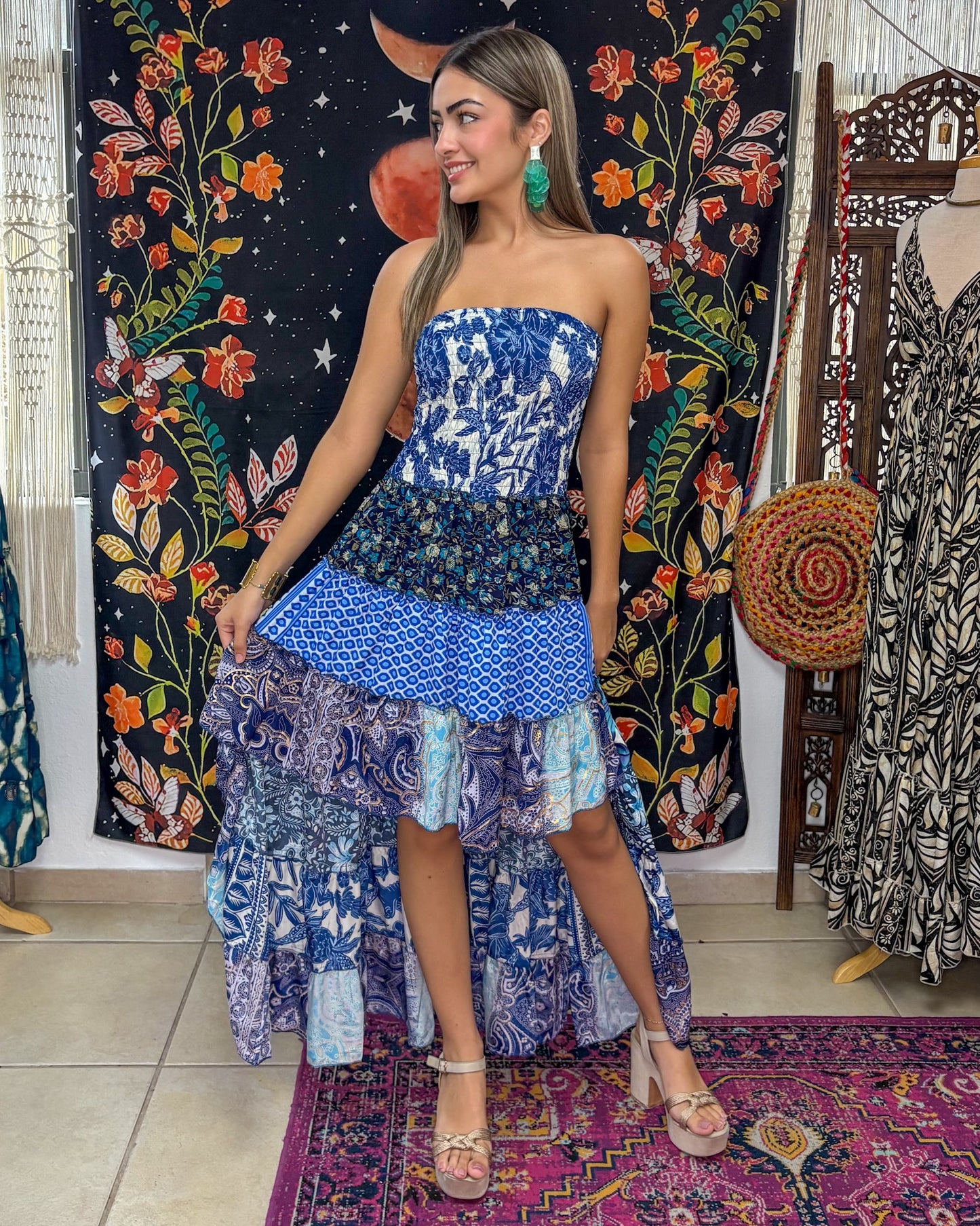 Akila Patchwork Dress