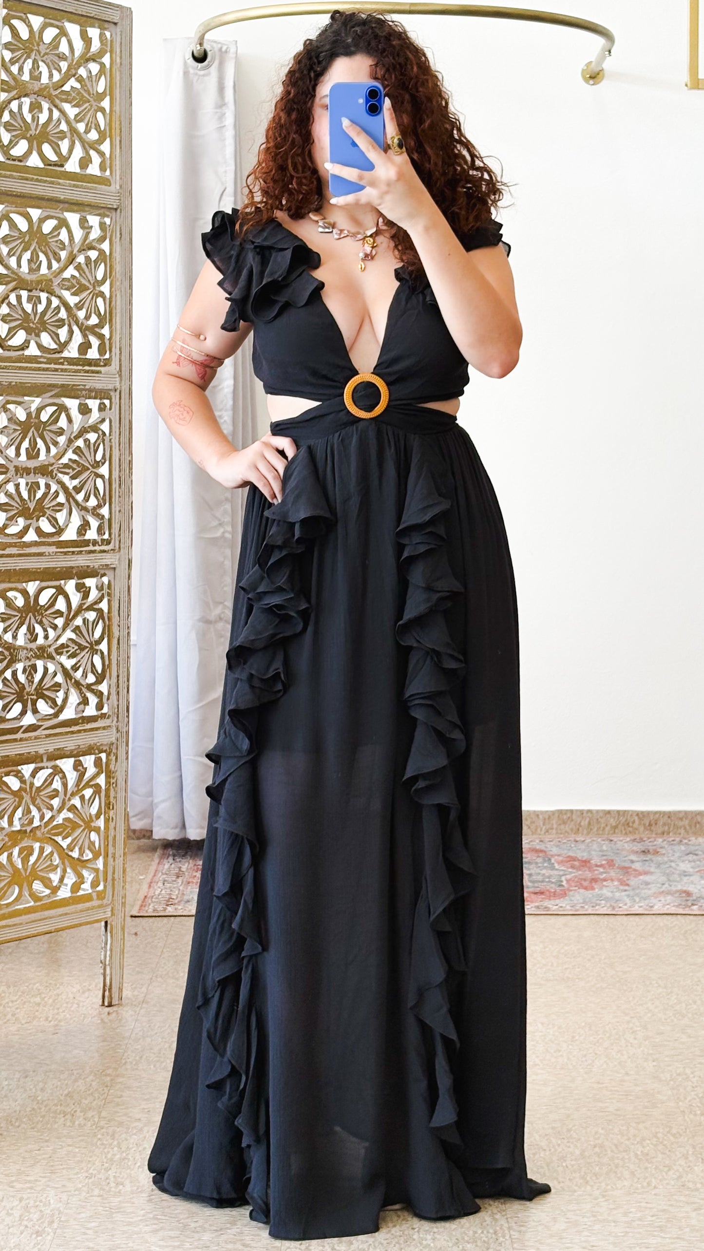 Falifa Maxi Dress-Black