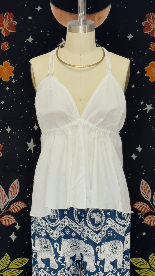Damage Bohemian Top- White