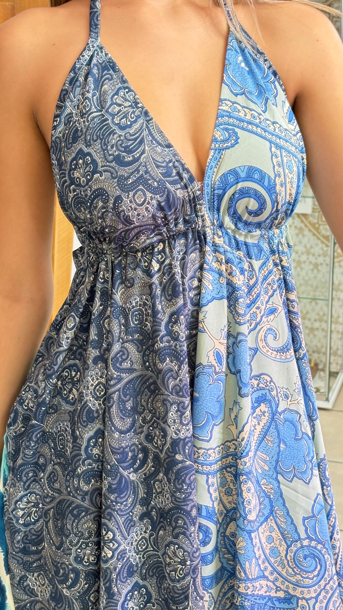 Boho Back Patchwork Dress