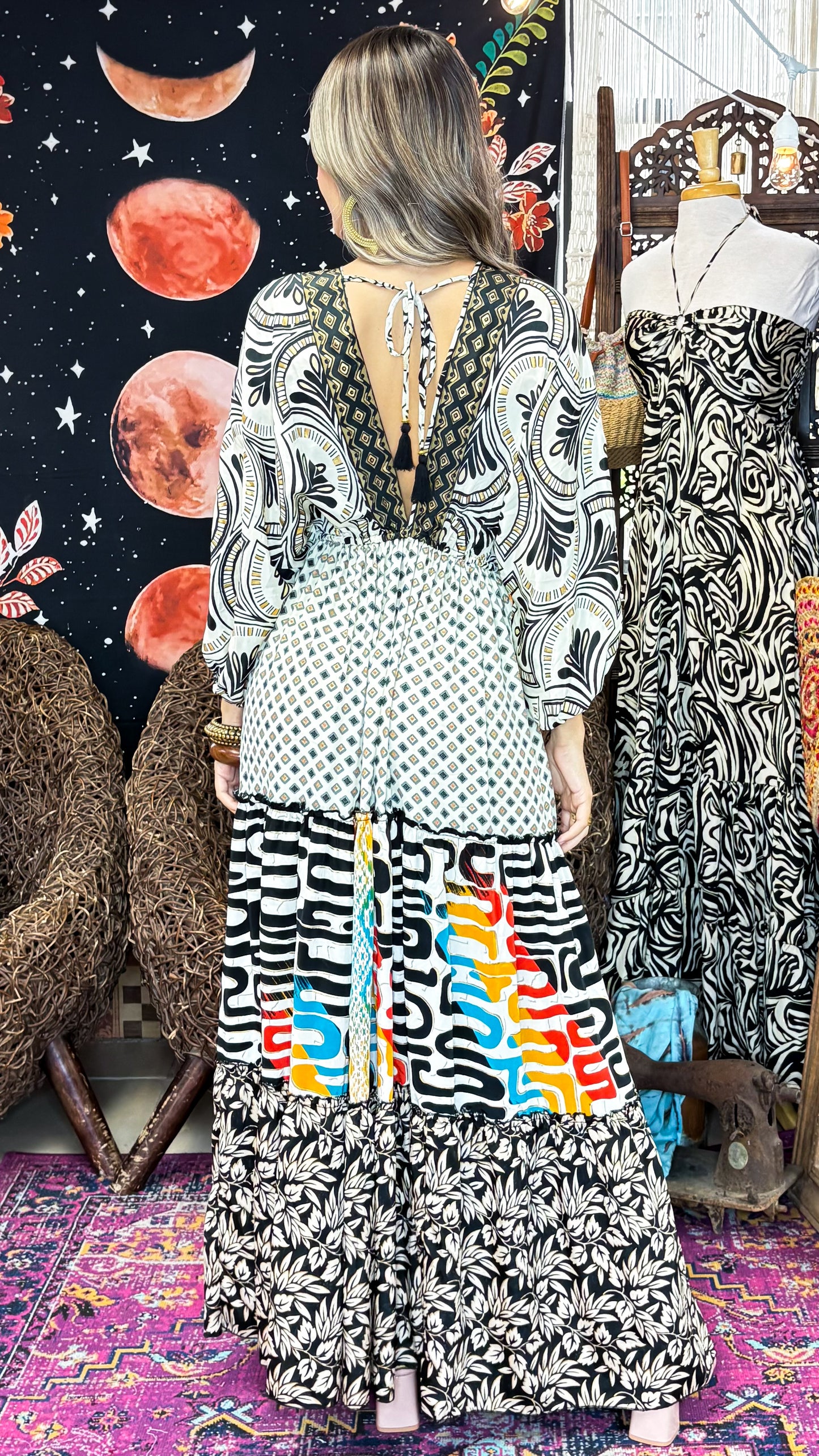 Nelly Patchwork Maxi Dress