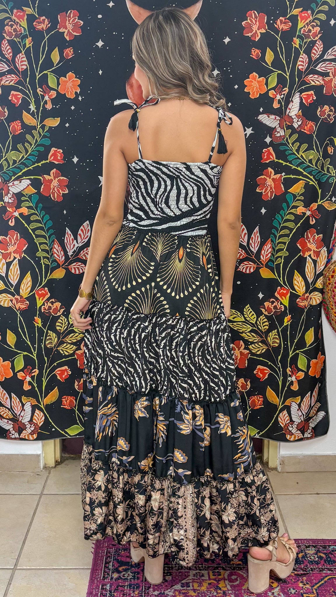 Bella Patchwork Maxi Dress