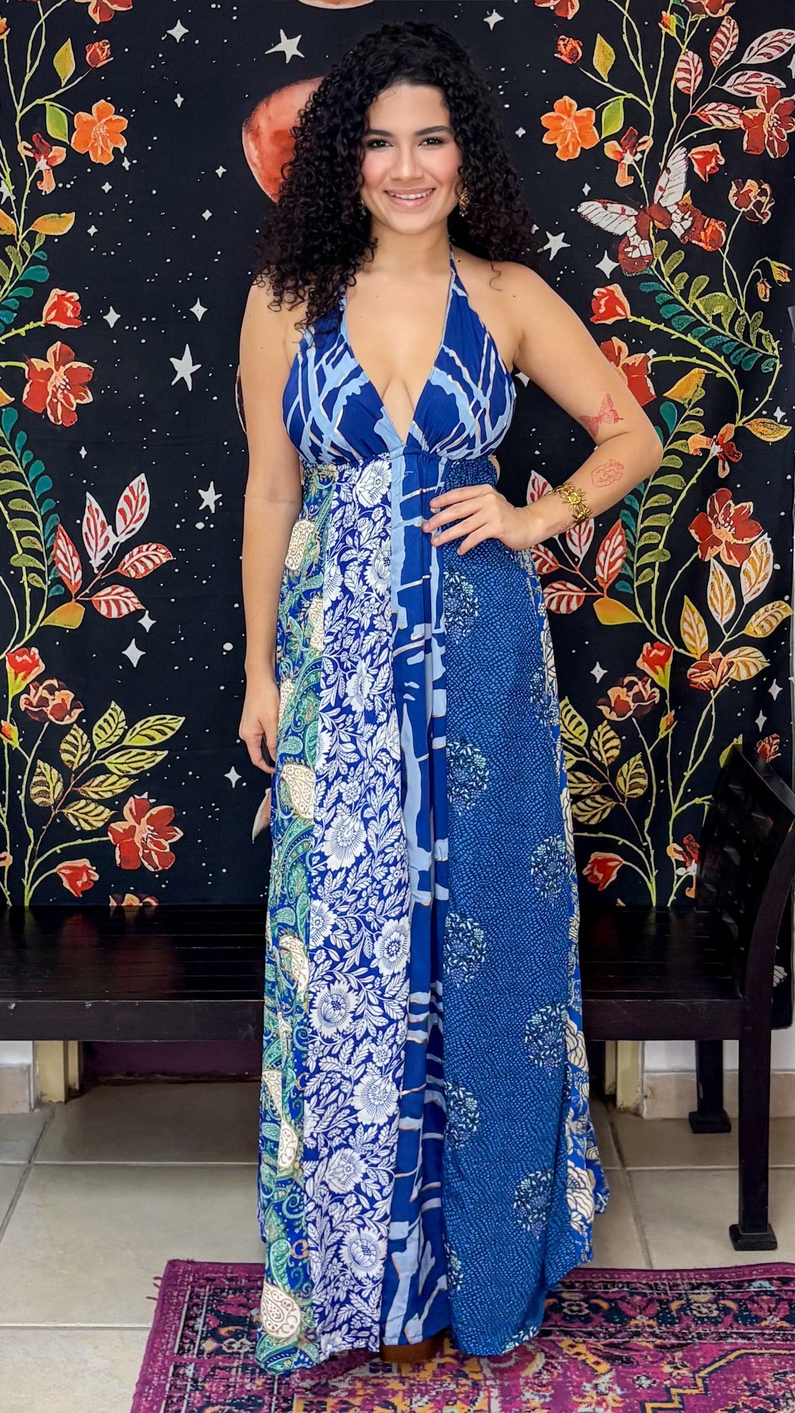 Boho Back Patchwork Dress