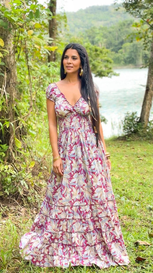 Peasant Viscose Dress