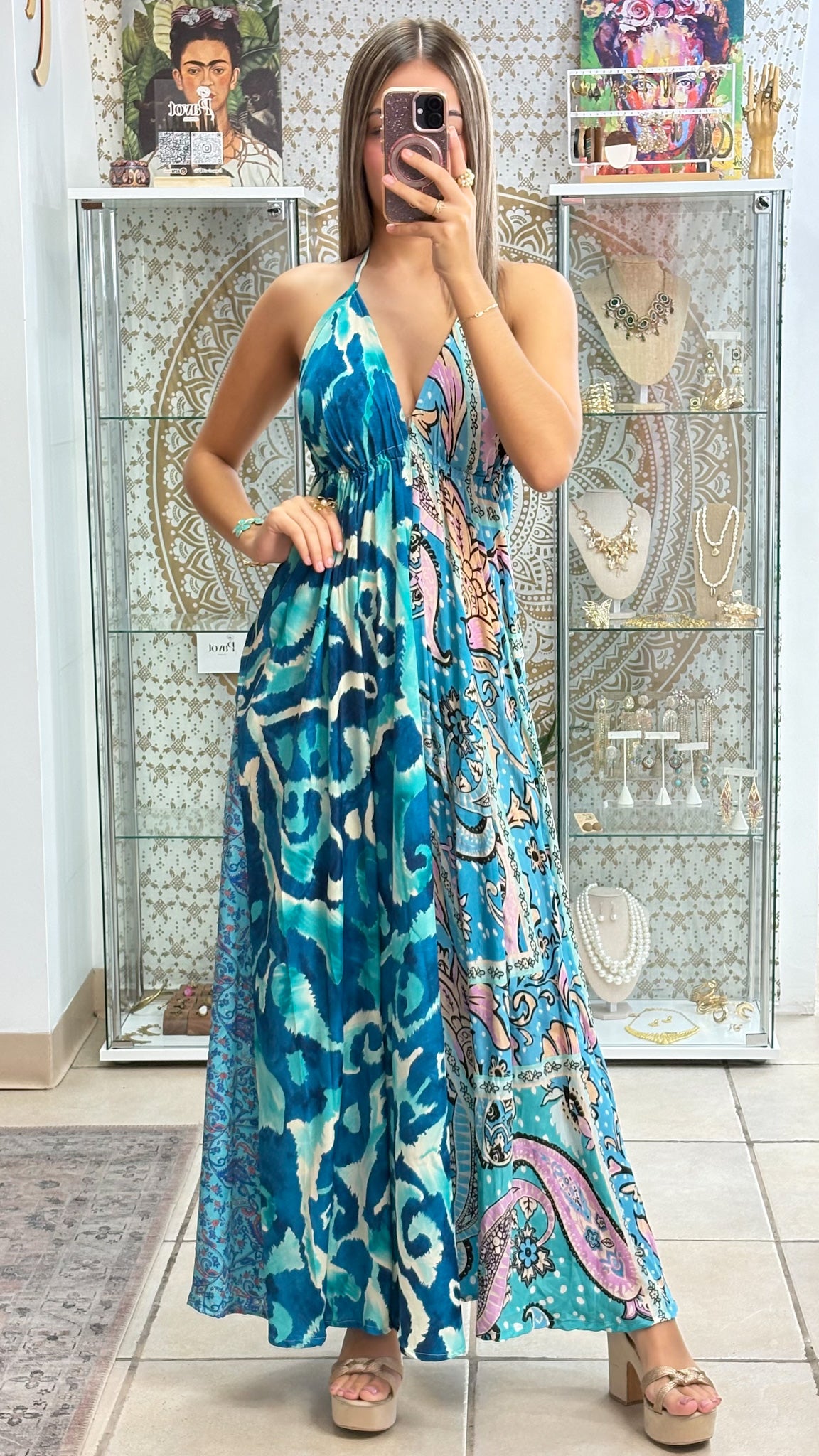 Boho Back Patchwork Dress