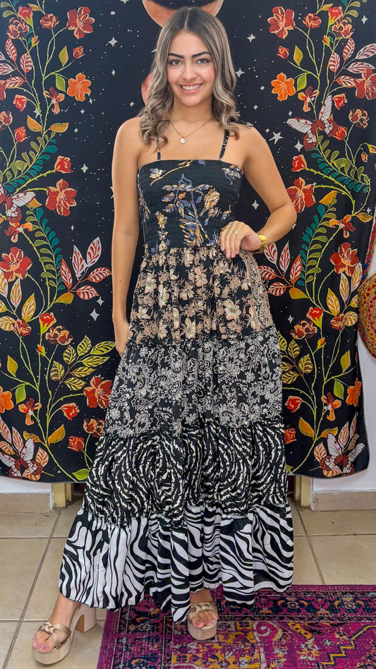 Bella Patchwork Maxi Dress