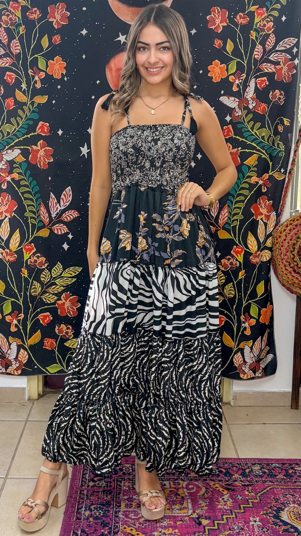 Bella Patchwork Maxi Dress